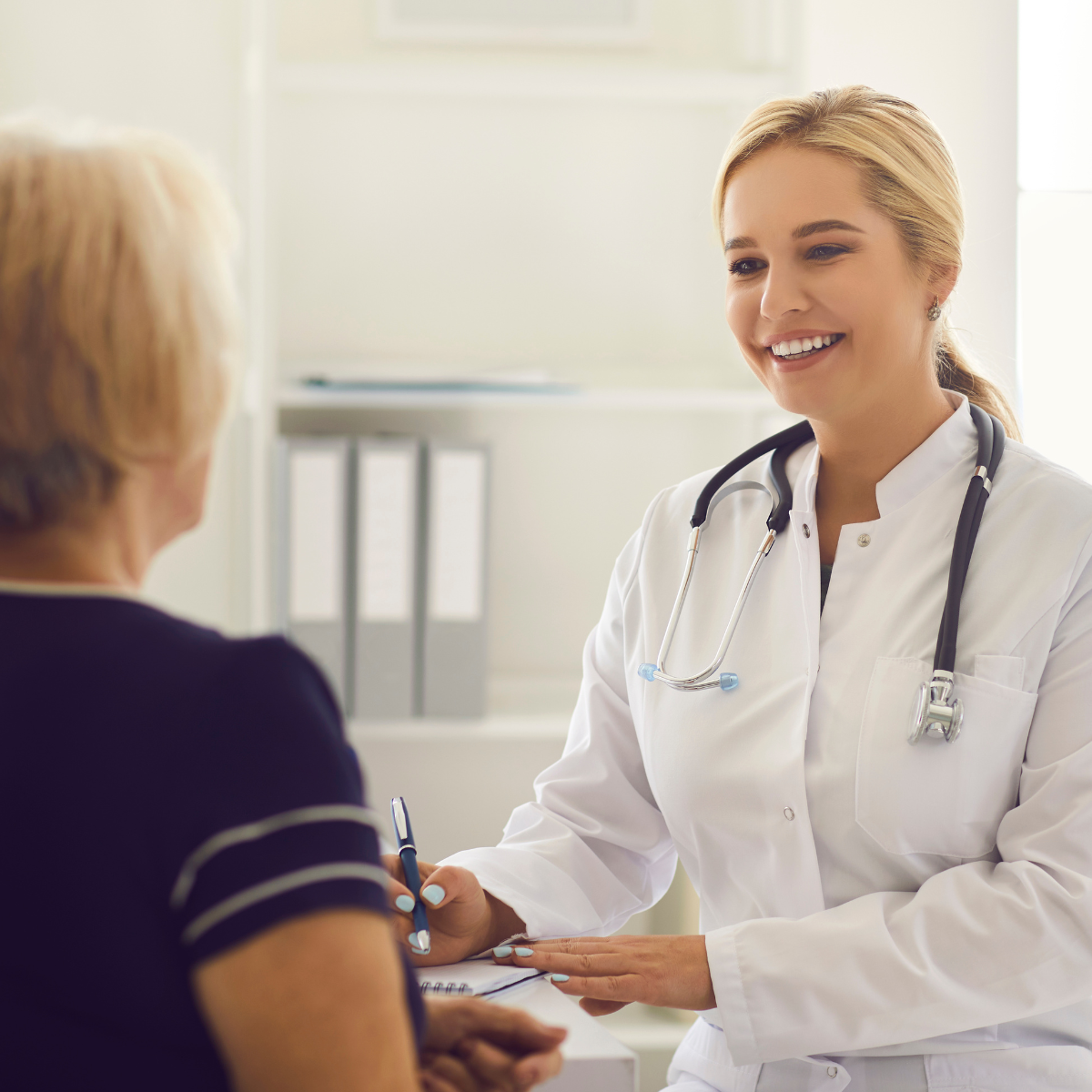 female doctor and patient