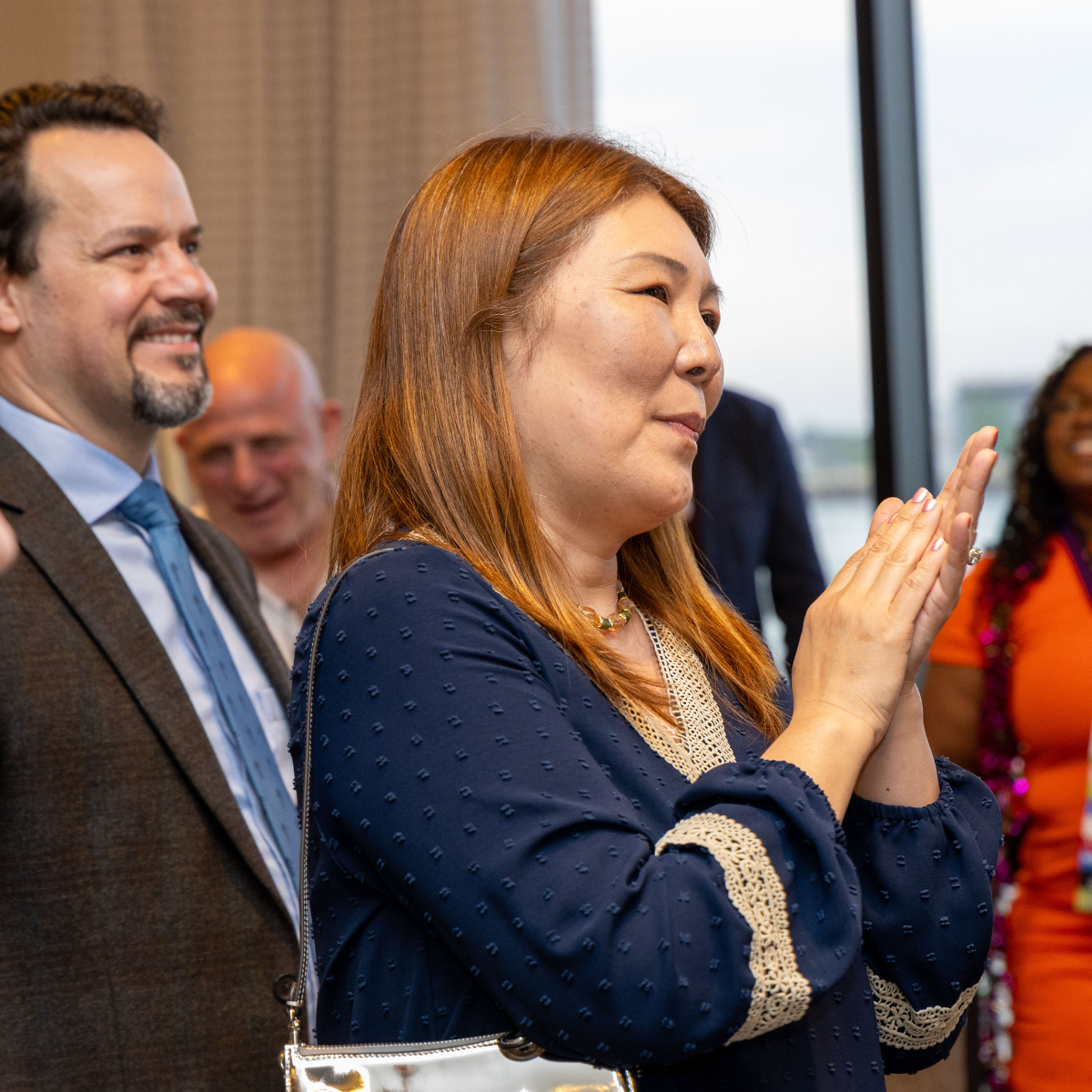 clapping at foundation reception